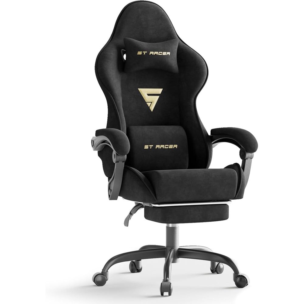 Pc Gaming Gaming - Silla de Juego Ergonómica de Terciopelo