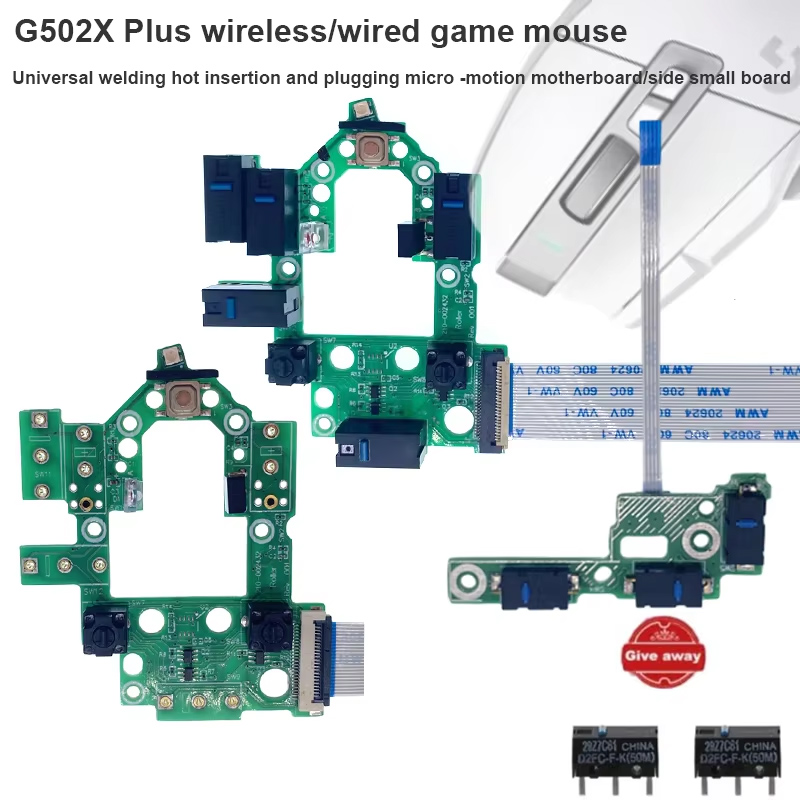 Wireless Gaming Mouse - Microinterruptor Universal intercambiable en caliente y