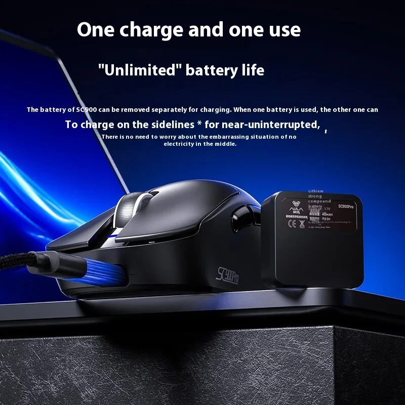 Wireless Gaming Mouse - AULA SC900 Ratón Paw3950 Tri Mode