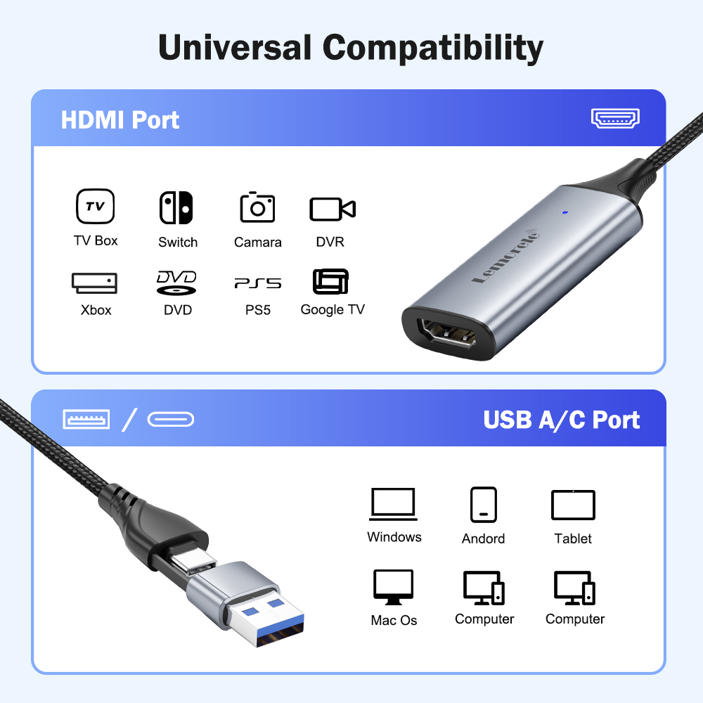Tarjeta de captura de vídeo Le - Capture Card Hdmi reseña y precio