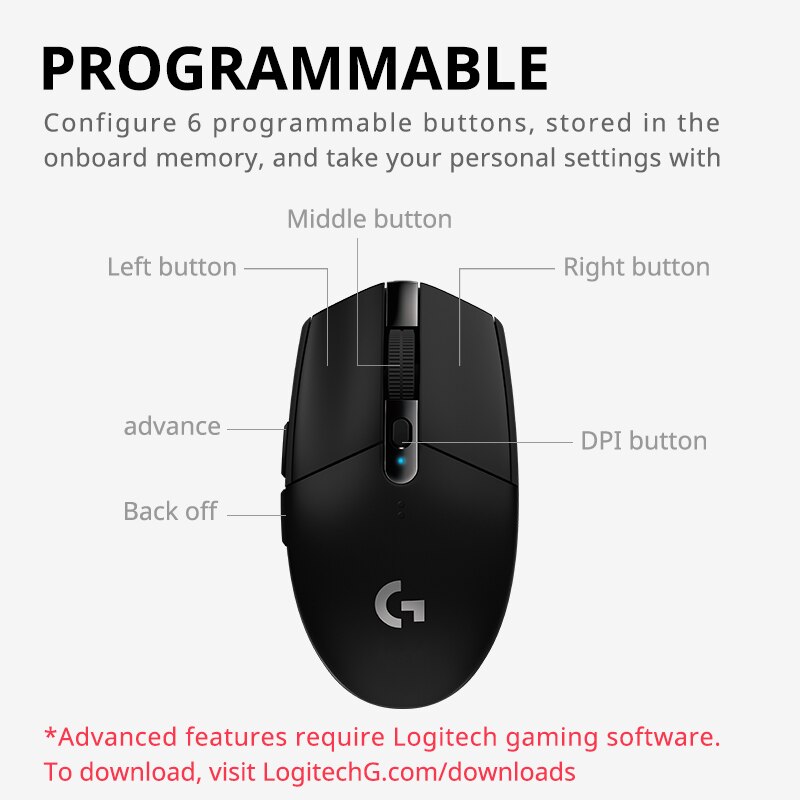 Logitech G304 Lightspeed ratón - Pc Gaming Logitech reseña y precio