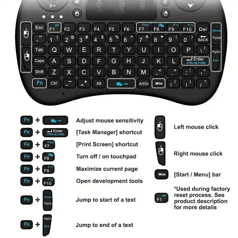 Mini teclado inalámbrico de 2, - Wireless Gaming Mouse reseña y precio